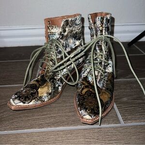 JEFFREY CAMPBELL elmcroft velvet paisley boots